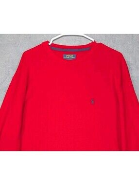 Polo Ralph Lauren Mens 2XLT Red Waffle Knit Thermal Longsleeve T Shirt Pony Tall